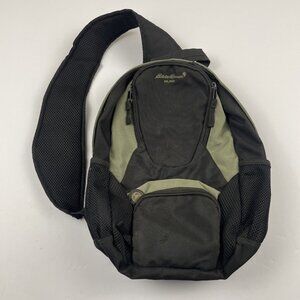 Eddie Bauer Crossbody Sling Backpack Bag Shoulder Black Gray Walk Hiking